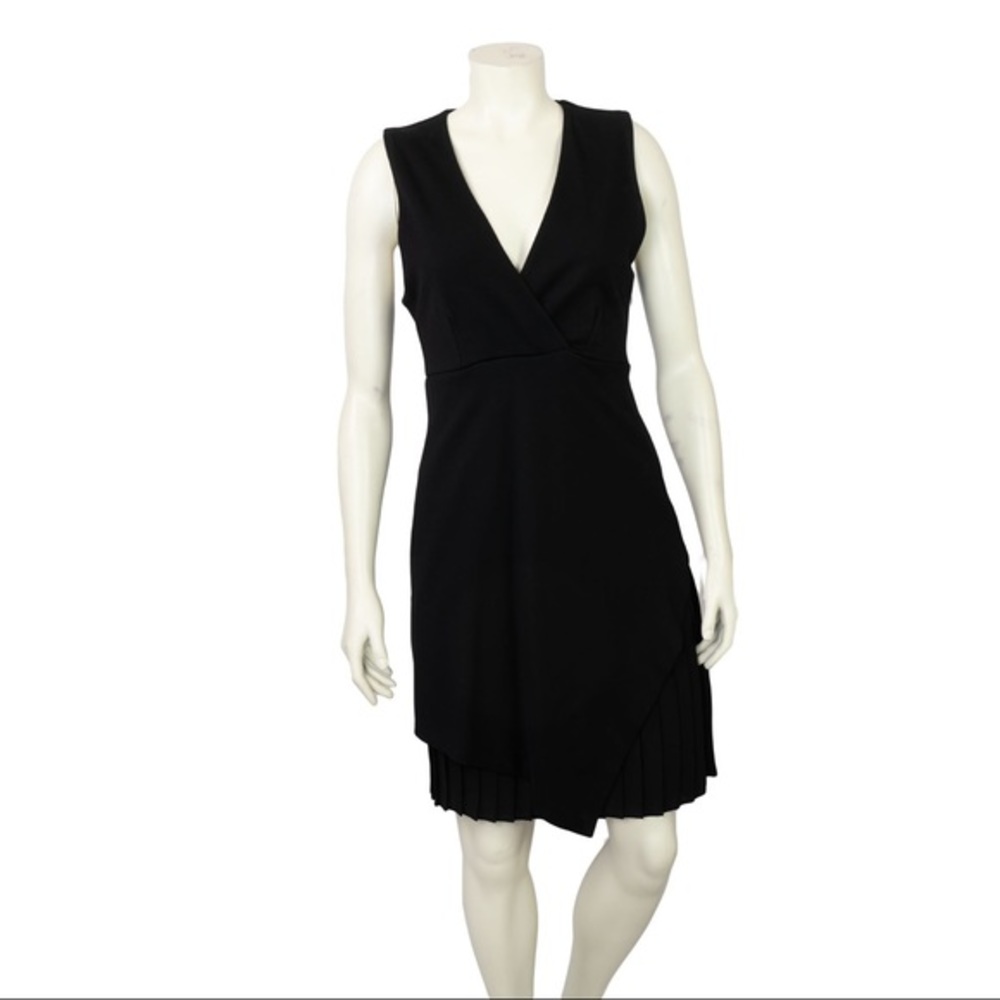 KAOS Knee Length V-Neck Dress w/ Tags, Black, Size: M | IT 42, EU 40, FR 38
